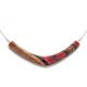 colourful red wooden necklace