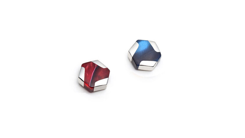 Mismatched mini hexagon earrings